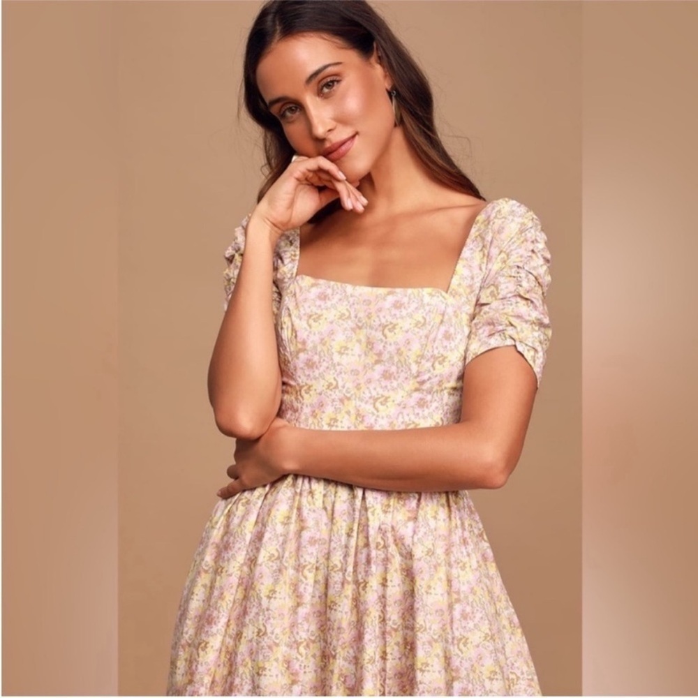 Free People She’s a Dream Midi Dress Powder Combo cotton size 6 - Picture 2 of 16